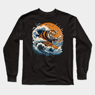 Tiger over ocean Long Sleeve T-Shirt